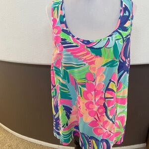 Lilly Pulitzer Exotic Garden Pink and Blue Tropical Tank